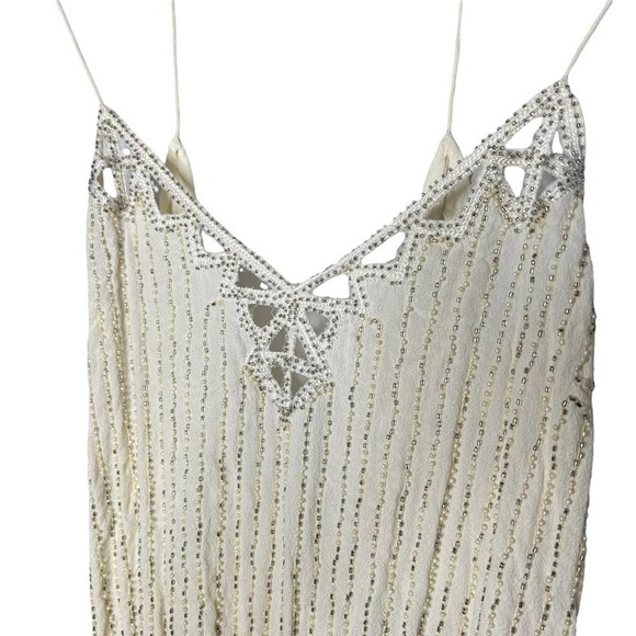 Saylor Shelby Beaded Romper Ivory/Cream Size XS - Picture 7 of 12